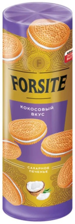 Печенье сахарное Forsite Сэндвич с кокосовым вкусом КДВ 208 г