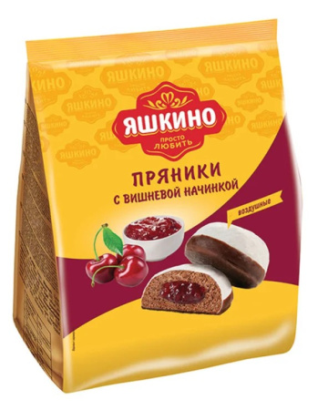 Пряники Яшкино с вишневой начинкой КДВ 350 г