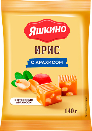 Ирис тираженный Яшкино с арахисом КДВ 140 г*28