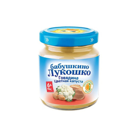 Пюре Бабушкино лукошко говядина цветная капуста 100 г