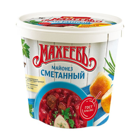 Майонез Сметанный 50,5% Махеев 820 г