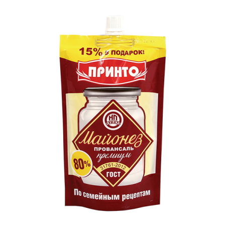 Майонез Провансаль Премиум 80% Принто ДП 192 г*25