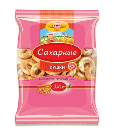 Сушки сахарные  глазированные фас 0,35 БКК