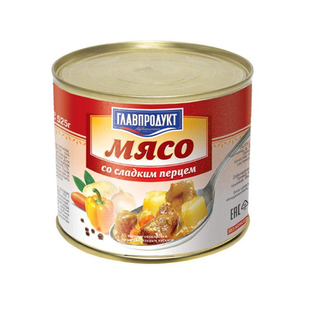 Мясо со сладким перцем Мастер шеф Главпродукт 525 г