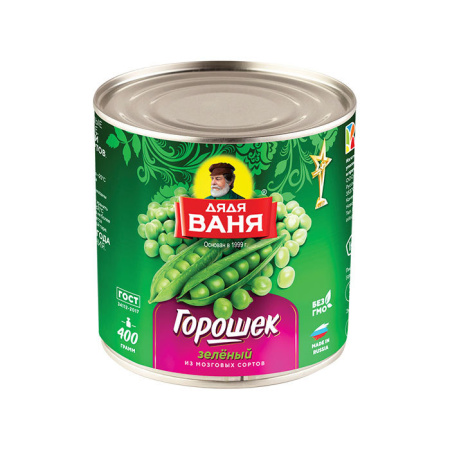 Горошек зеленый Дядя Ваня ж/б 400 г
