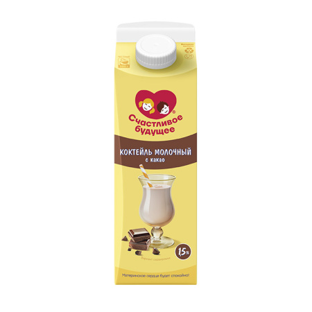 Коктейль молочный Вятушка 1,5% с какао БЗМЖ КМК 0,5 л*12