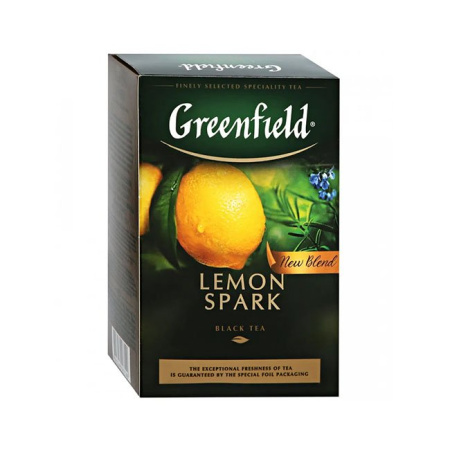 Чай Гринфилд Greenfield Lemon Spark черный с лимоном 100 г