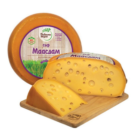 Сыр Маасдам 45% Радость Вкуса круг 7 кг