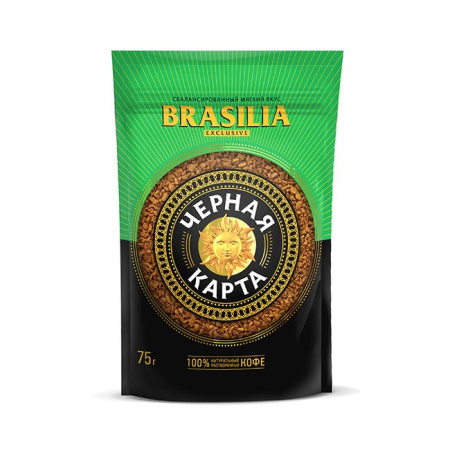 Кофе Черная карта Эксклюзив Бразилия растворимый 75 г