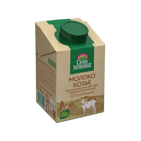 Молоко козье 2,8-5,6% У/паст отборное 0,5кг * 12 шт Сел Зел