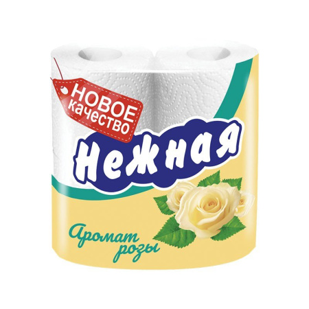 Бумага туалетная Нежная арома Роза 4 рулона