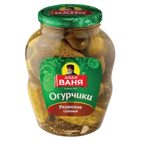 Огурцы соленые Рязанские Дядя Ваня 1800 г