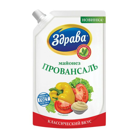 Майонез Провансаль белый Здрава ДП 400 г*18