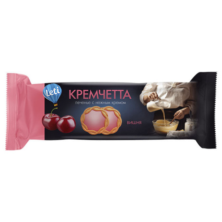 Печенье Кремчетта с ароматом Вишни 120г Leti Лети 
