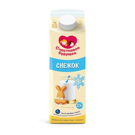 Снежок Вятушка 2,5% с сахаром БЗМЖ КМК пюр/пак 0,5 л*12