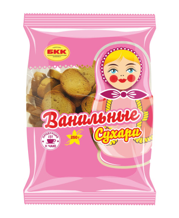 Сухари Ванильные в/с БКК 250 г