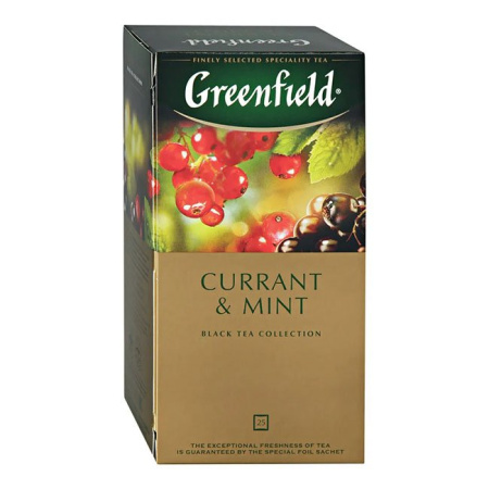 Чай Гринфилд Greenfield Currant Mint черный с ароматом смородины 25 пак.