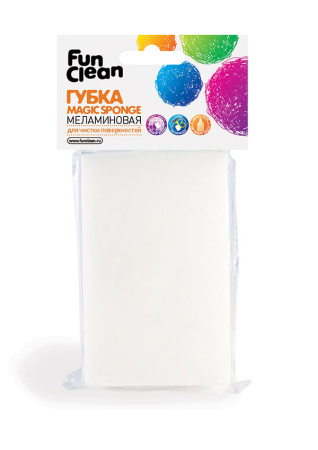 Губка для мытья поверхностей Fun Clean меламининовая 1 шт.