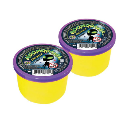 Лизун Космослизь светящийся в темноте Три Собаки Забияки 120 мл*12 шт.