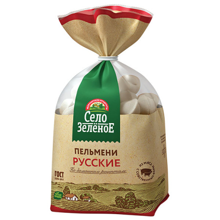 Пельмени Русские кат. В Село Зелёное 800 г*5