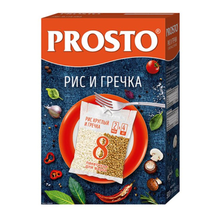 Крупа ассорти рис + греча Просто вар. пак. (4+4) 500 г