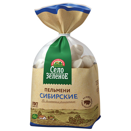 Пельмени Сибирские кат. Б Село Зелёное 800 г*5