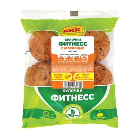 Булочки Фитнесс с морковью БКК 150 г (5 шт.*30 г)