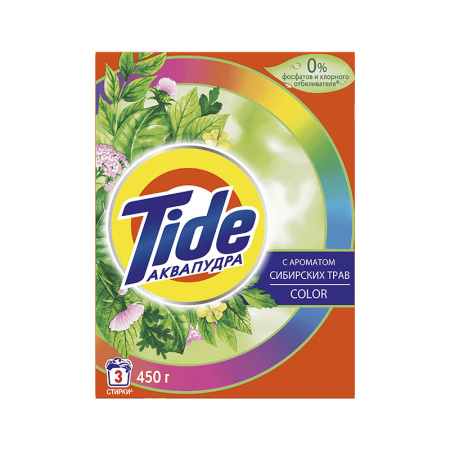 Стиральный порошок Тайд автомат Колор Сибирские травы 450 г