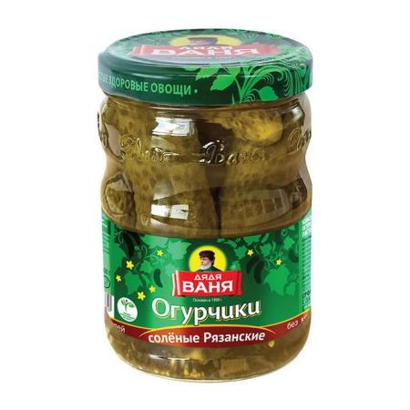 Огурцы соленые Рязанские Дядя Ваня 950 г