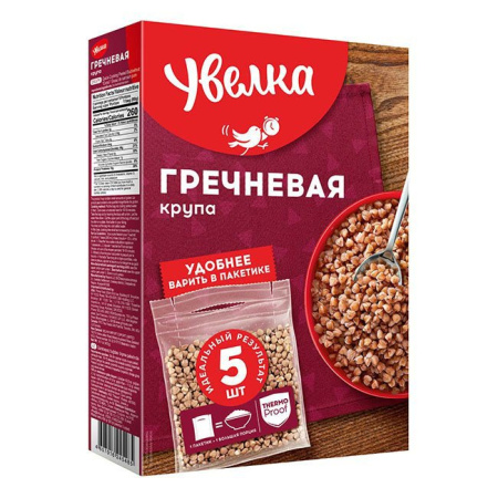 Крупа гречневая крупа ядрица Увелка вар. пак. 400 г
