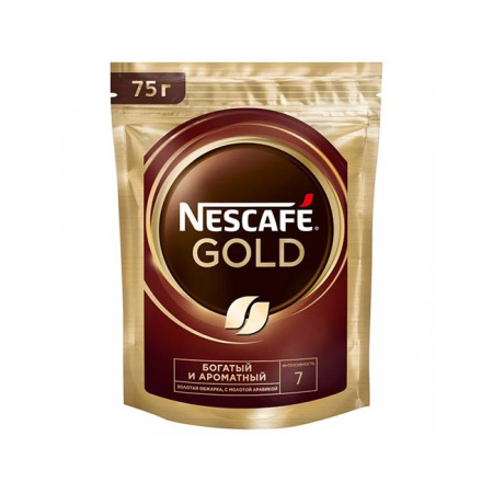 Кофе Нескафе Nescafe Gold растворимый с добавлением молотого 75 г