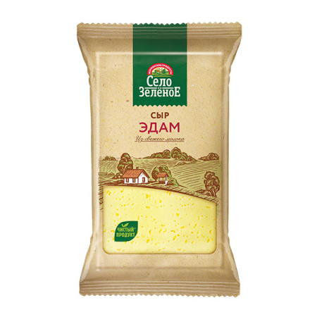 Сыр Эдам 45% БЗМЖ Село Зеленое 200 г*10