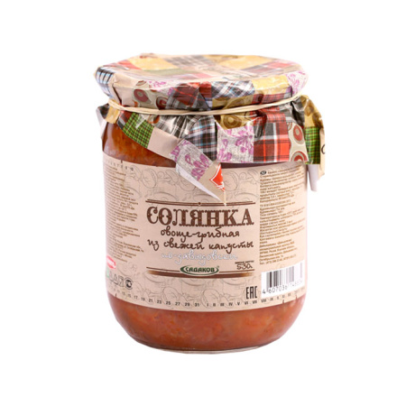 Солянка овоще-грибная из свежей капусты ГОСТ Садаков Принто 510 г*6