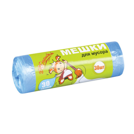 Мешки для мусора Золушка голубые 30 л 30 шт. ролик