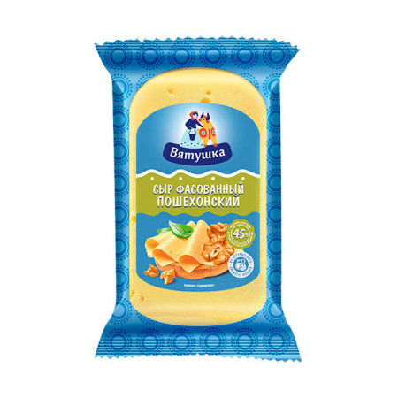 Сыр Вятушка Пошехонский 45% КМК 210 г*12