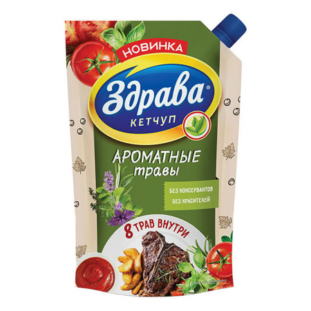 Кетчуп Ароматные травы Здрава ДП 350 г*20