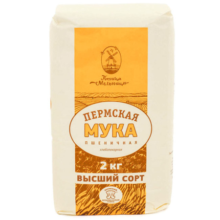 Мука высший сорт Птица-Мельница Пермь 2 кг