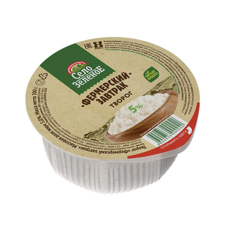 Творог Альпийский ( Фермерский ) 5% БЗМЖ Село Зеленое в/у 300 г*6