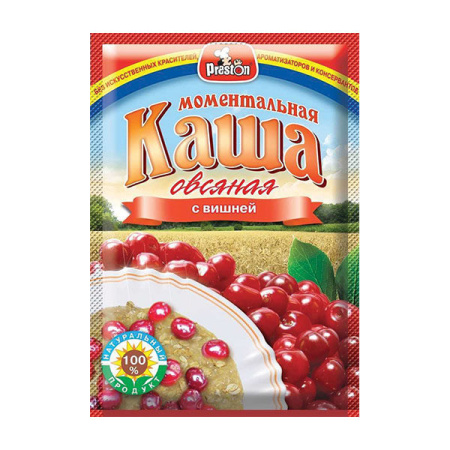 Каша овсяная вишня Preston 37 г
