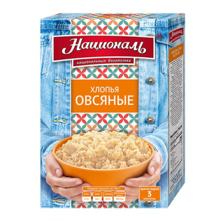 Хлопья овсяные экстра Националь 400 г