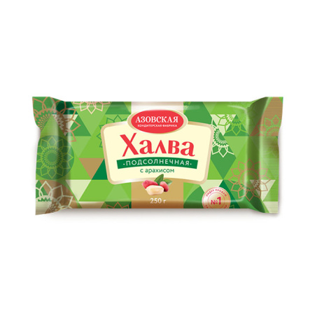Халва подсолнечная с арахисом Азов 250 г*20