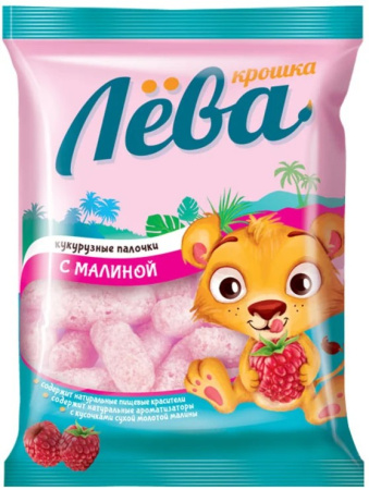 Кукурузные палочки Крошка Лева с малиной КДВ 150 г