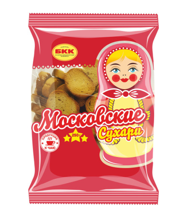 Сухари Московские 1с фас 250г БКК