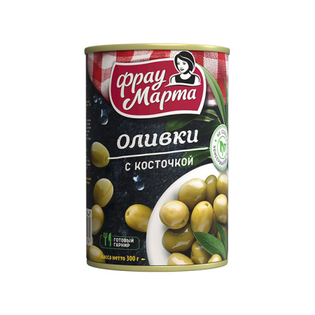 Оливки с косточками Фрау Марта 300 г