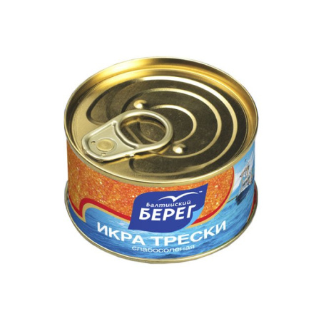 Икра трески слабосоленая Балтийский берег ж/б 130 г