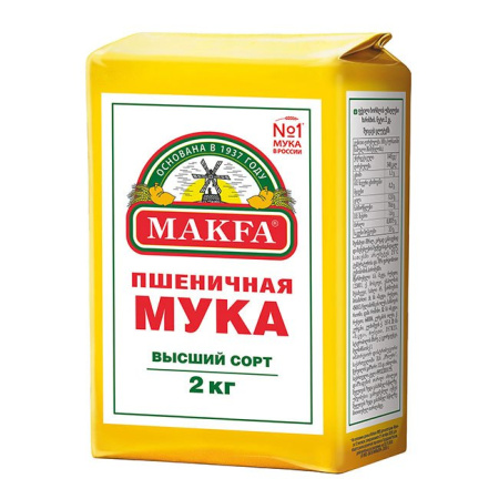 Мука высший сорт Макфа 2 кг