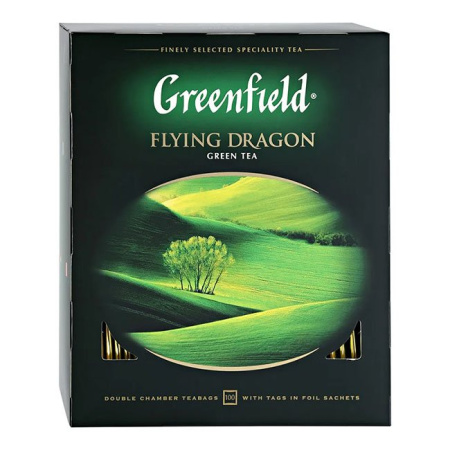 Чай Гринфилд Greenfield Flying Dragon зеленый 100 пак.