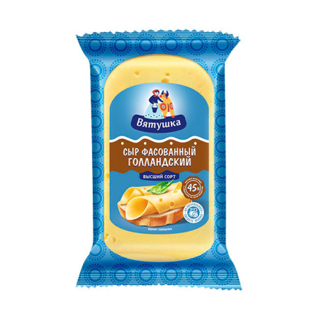Сыр Вятушка Голландский 45% КМК 210 г*12