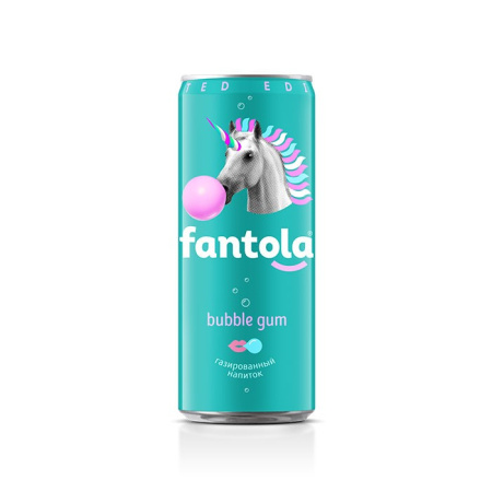 Напиток б/а сильногаз. Fantola Bubble Gum Черноголовка ж/б 0,33 л*12