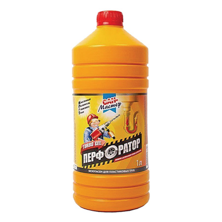 Гель для прочистки труб Сан-Мастер Перфоратор Турбо 1 л